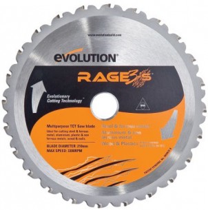 RAGE 185mm EVOLUTION multifunctioneel zaagblad voor cirkelzaag RAGE 1 & 4